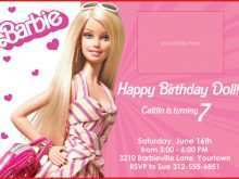 72 Visiting Birthday Invitation Barbie Template Formating by Birthday Invitation Barbie Template
