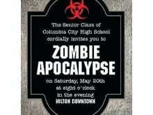 Zombie Birthday Invitation Template