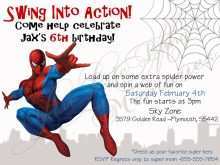73 Printable Spiderman Birthday Invitation Template Maker for Spiderman Birthday Invitation Template