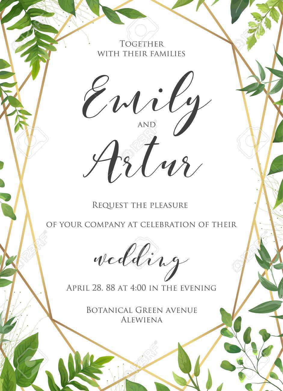 73 Standard Botanical Wedding Invitation Template for Ms Word with Botanical Wedding Invitation Template