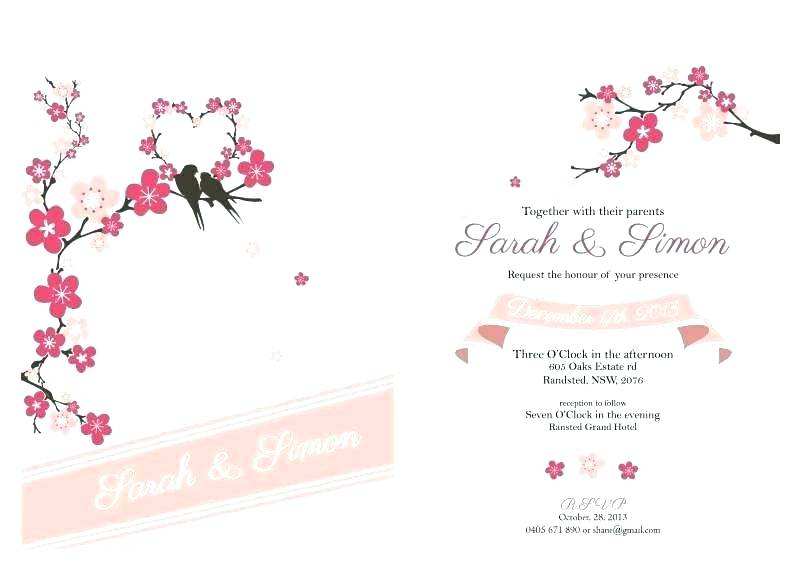 73 Standard Cherry Blossom Wedding Invitation Template in Word for Cherry Blossom Wedding Invitation Template