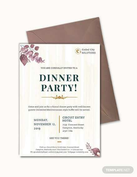 73 Standard Dinner Party Invitation Template Word For Free for Dinner Party Invitation Template Word
