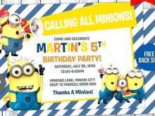 73 Standard Minions Birthday Invitation Template With Stunning Design with Minions Birthday Invitation Template