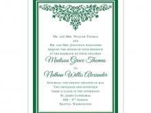 74 Adding Wedding Invitation Template Green Now with Wedding Invitation Template Green