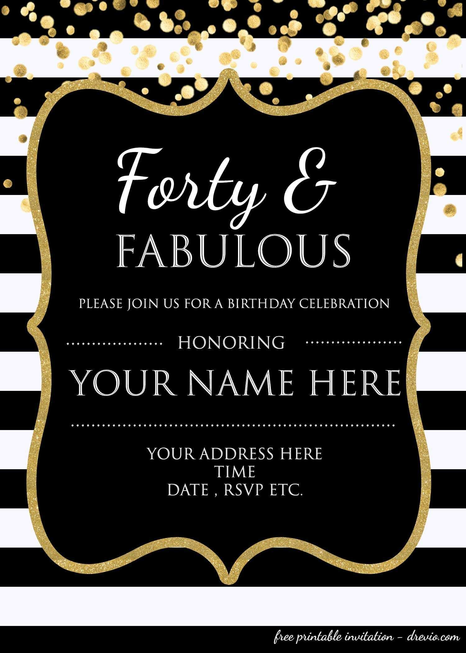 74 Best Free Printable Birthday Invitation Templates Uk Layouts With 