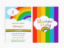 74 Best Rainbow Birthday Invitation Template in Photoshop by Rainbow Birthday Invitation Template