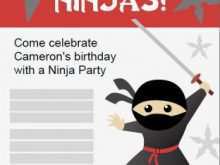 74 Create Ninja Warrior Birthday Party Invitation Template Free Download by Ninja Warrior Birthday Party Invitation Template Free