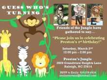 74 Creating Jungle Birthday Invitation Template Maker for Jungle Birthday Invitation Template