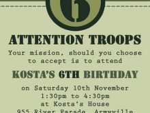 74 Customize Army Birthday Invitation Template Download with Army Birthday Invitation Template