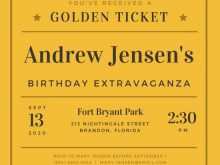 74 Customize Golden Ticket Birthday Invitation Template Photo for Golden Ticket Birthday Invitation Template