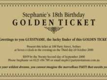 74 Customize Our Free Golden Ticket Birthday Invitation Template Download for Golden Ticket Birthday Invitation Template