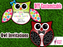 Owl Wedding Invitation Template