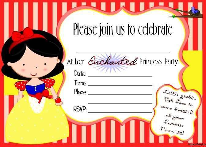 74 Free Birthday Invitation Template Snow White in Photoshop by Birthday Invitation Template Snow White