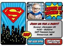 74 Free Printable Superman Birthday Invitation Template Formating for Superman Birthday Invitation Template