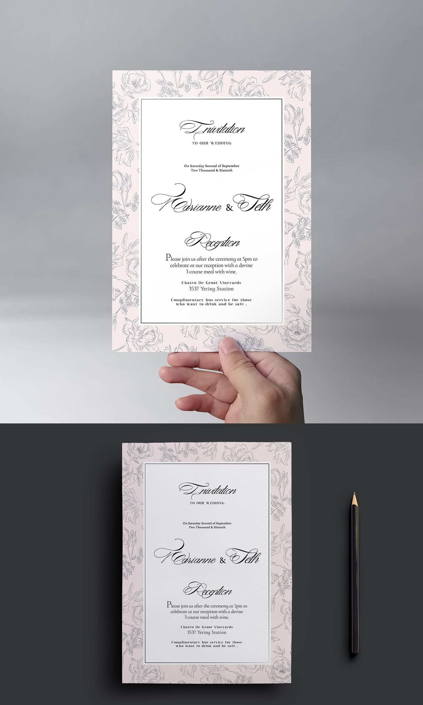 wedding invitation templates illustrator download free