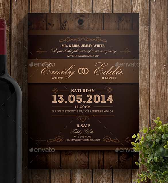 74 Standard Rustic Wedding Invitation Template Free in Photoshop for Rustic Wedding Invitation Template Free