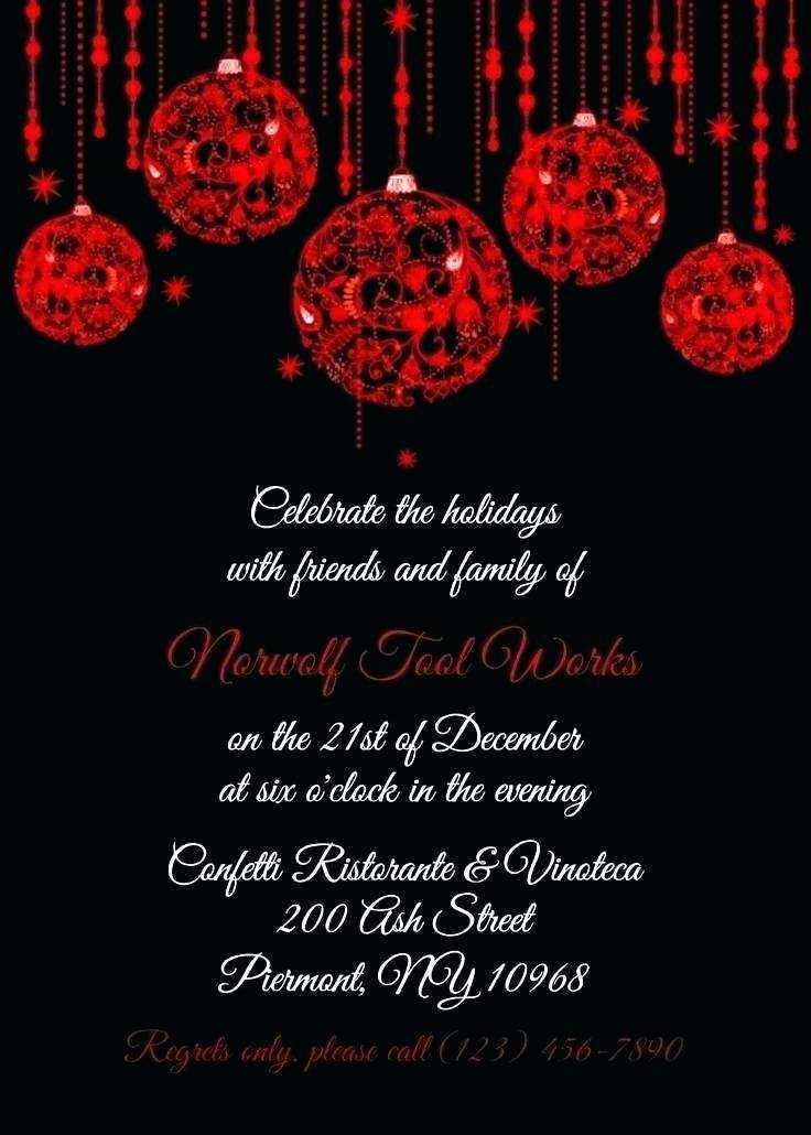 Office Christmas Party Invitation Template - Cards Design Templates