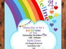 75 Blank Rainbow Birthday Invitation Template in Word with Rainbow Birthday Invitation Template