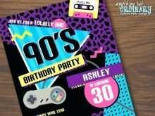 75 Creating Free 90S Party Invitation Template for Ms Word with Free 90S Party Invitation Template