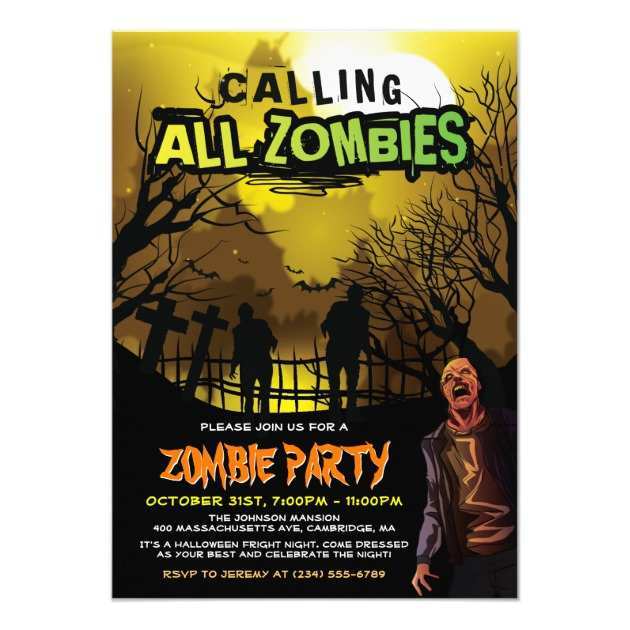 75 Customize Free Zombie Birthday Invitation Template Layouts with Free Zombie Birthday Invitation Template