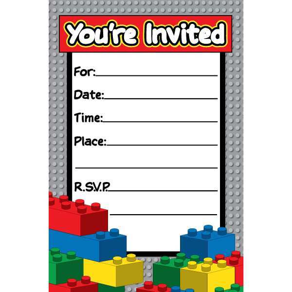 75 Free Printable Blank Lego Invitation Template Templates for Blank Lego Invitation Template