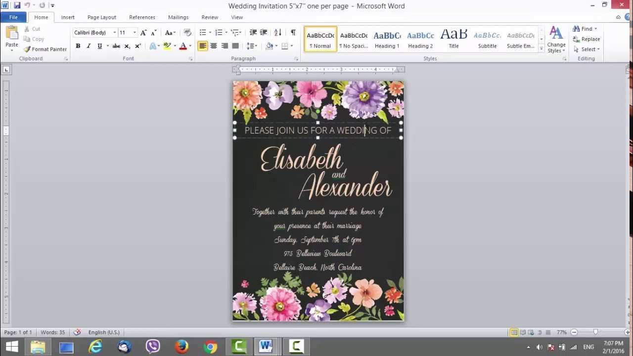75 Free Printable Wedding Invitation Template Microsoft Word Layouts for Wedding Invitation Template Microsoft Word