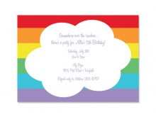 75 Visiting Rainbow Birthday Invitation Template With Stunning Design for Rainbow Birthday Invitation Template