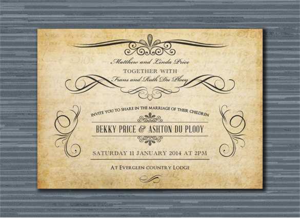 76 Blank Vintage Wedding Invitation Template Free Layouts For Vintage Wedding Invitation Template Free Cards Design Templates