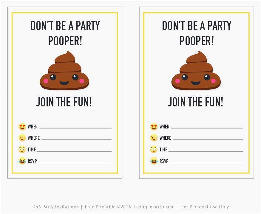 76 Creative Emoji Birthday Party Invitation Template Free Layouts with Emoji Birthday Party Invitation Template Free