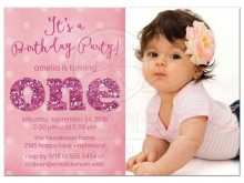 One Year Birthday Invitation Template