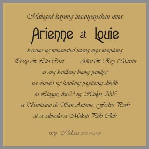 76 Free Printable Tagalog Wedding Invitation Template Download for Tagalog Wedding Invitation Template