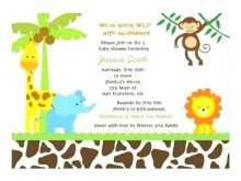 76 How To Create Jungle Party Invitation Template Maker with Jungle Party Invitation Template