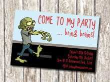 76 Printable Free Zombie Party Invitation Template For Free for Free Zombie Party Invitation Template