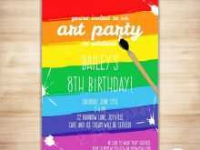 Art Party Invitation Template Free