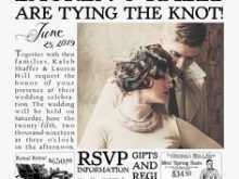 77 Creating Wedding Invitation Newspaper Template With Stunning Design for Wedding Invitation Newspaper Template