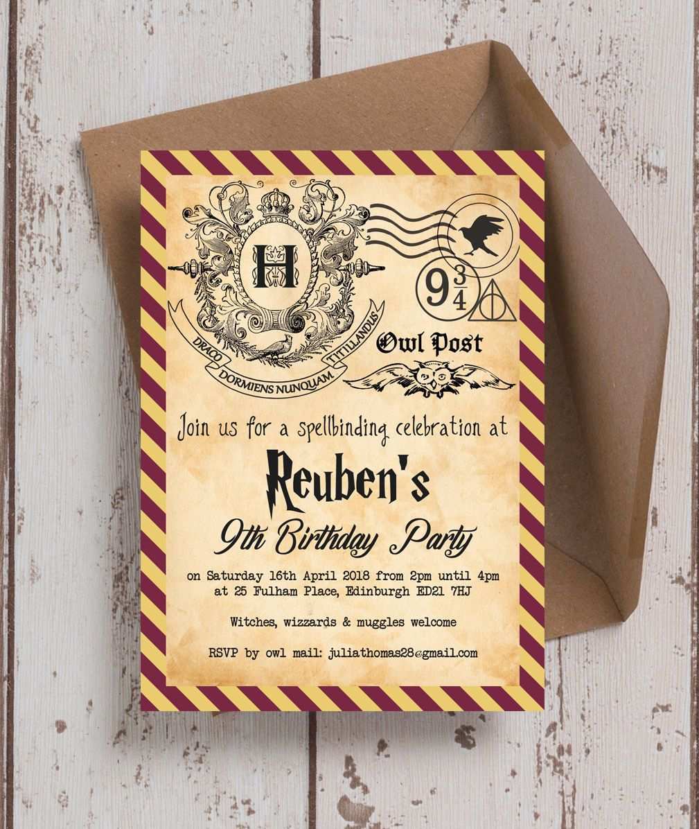 Free Printable Invitations Harry Potter