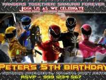 77 Free Power Rangers Birthday Invitation Template PSD File with Power Rangers Birthday Invitation Template
