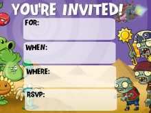 78 Best Free Plants Vs Zombies Birthday Invitation Template PSD File by Free Plants Vs Zombies Birthday Invitation Template