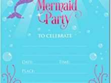 78 Blank Mermaid Birthday Invitation Template in Photoshop with Mermaid Birthday Invitation Template