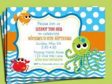 78 Blank Under The Sea Birthday Invitation Template for Ms Word for Under The Sea Birthday Invitation Template