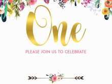78 Create Blank 1St Birthday Invitation Template Templates with Blank 1St Birthday Invitation Template