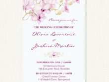78 Create Orchid Wedding Invitation Template With Stunning Design with Orchid Wedding Invitation Template