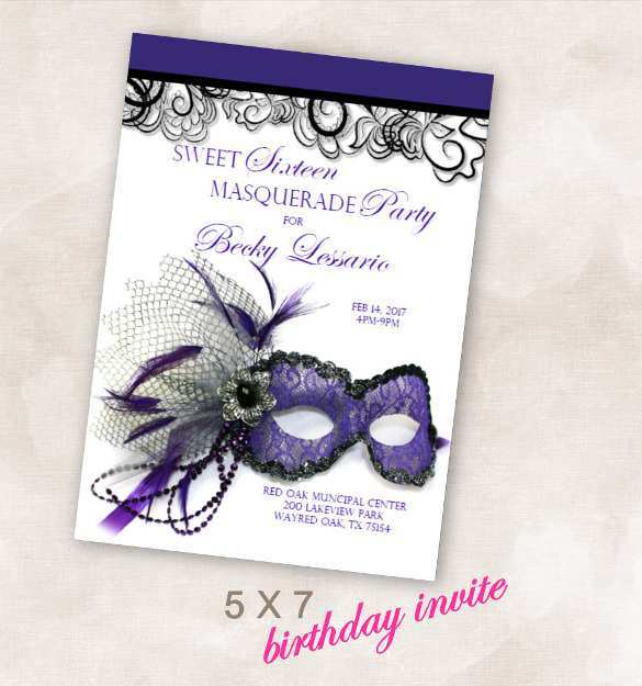 78 Free Printable Masquerade Party Invitation Template Free Download for Masquerade Party Invitation Template Free