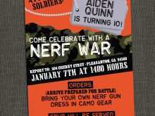 78 Online Nerf War Birthday Invitation Template For Free by Nerf War Birthday Invitation Template