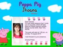 78 Online Peppa Pig Birthday Invitation Template Photo for Peppa Pig Birthday Invitation Template