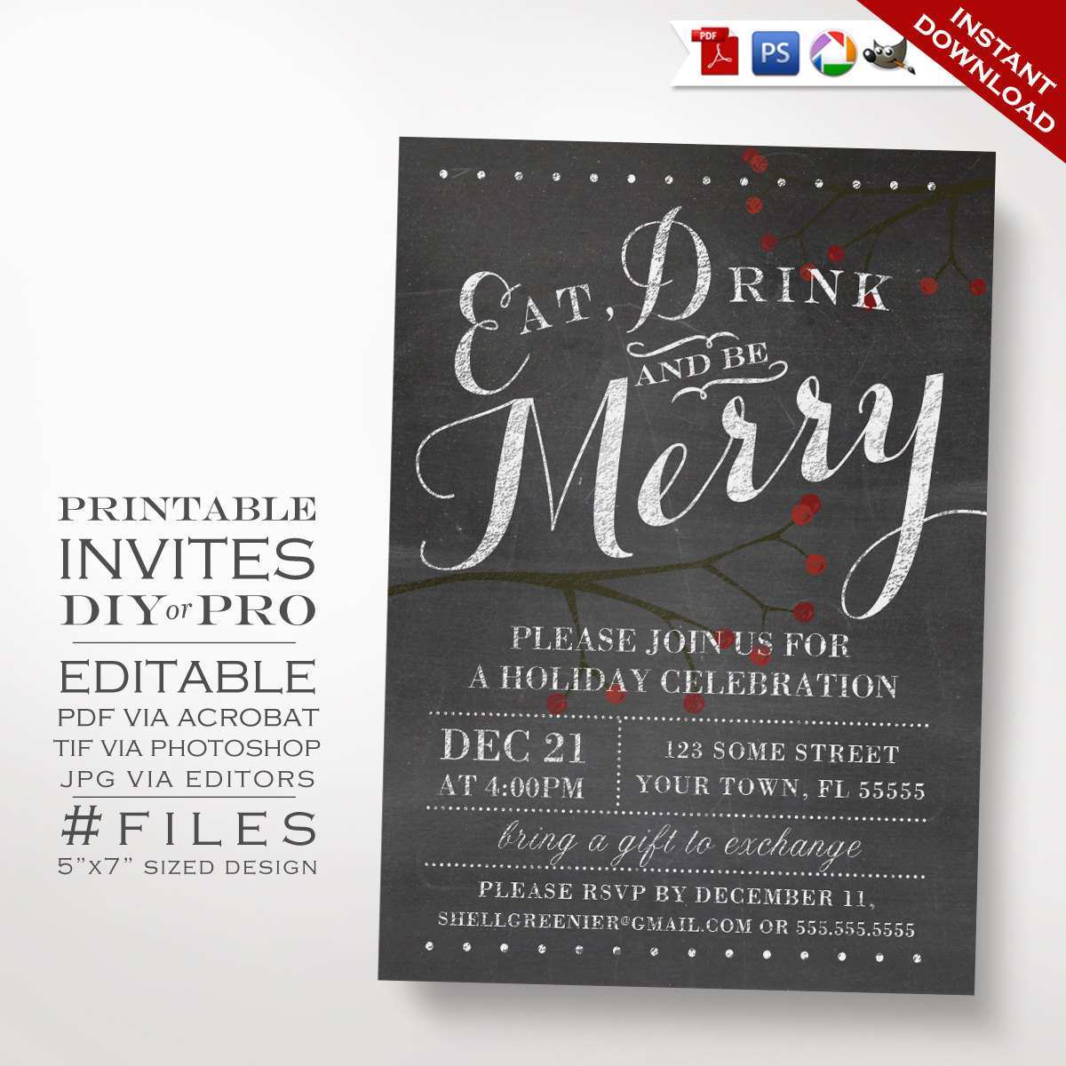 78 Report Christmas Party Invitation Template Editable For Free with Christmas Party Invitation Template Editable