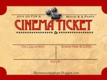 78 The Best Blank Movie Ticket Invitation Template Download for Blank Movie Ticket Invitation Template
