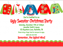 78 The Best Ugly Holiday Sweater Party Invitation Template Free Maker for Ugly Holiday Sweater Party Invitation Template Free