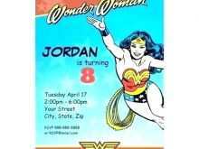 78 The Best Wonder Woman Birthday Invitation Template With Stunning Design by Wonder Woman Birthday Invitation Template