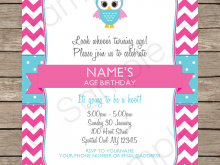 79 Adding Owl Birthday Invitation Template Maker for Owl Birthday Invitation Template